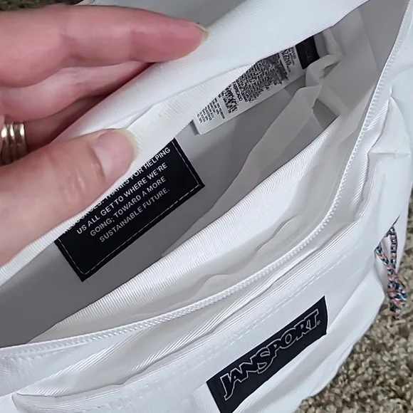JanSport White Sling Bag Durable and Sporty - Picture 3 of 5